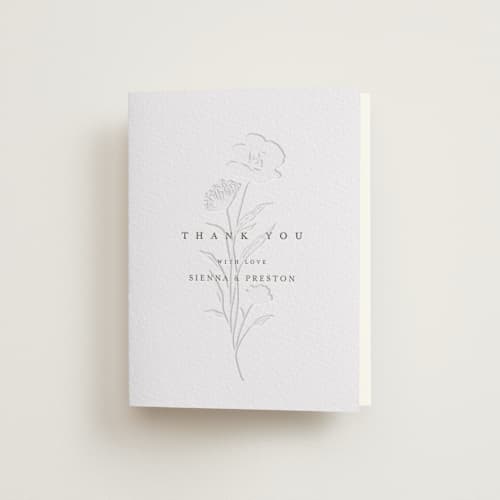 This is a cacao bean | blind deboss wedding thank you cards with letterpress by chocomocacino called shiruko printing on coventry320 in standard