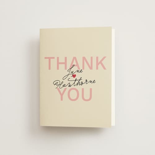 This is a strawberry wedding thank you cards with standard by Inkblot Design called gals and gabs printing on strathmore in standard