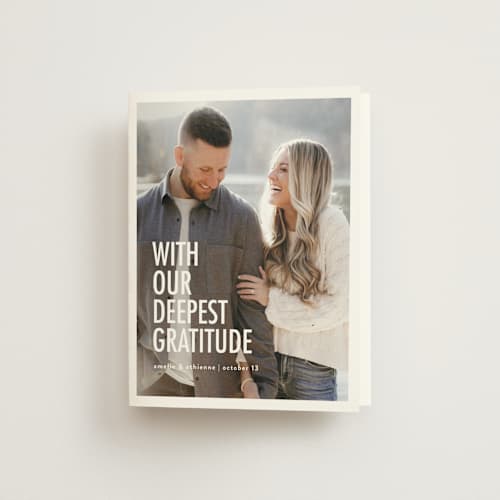 This is a opal wedding thank you cards with standard by chocomocacino called vasilopita printing on strathmore in standard