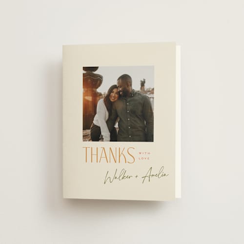 This is a desert wedding thank you cards with standard by Owl and Toad called north printing on strathmore in standard