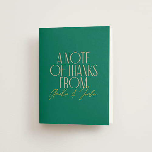 This is a parrot wedding thank you cards with standard by Owl and Toad called bright printing on strathmore in standard