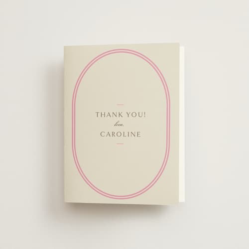 This is a fragola bridal shower thank you cards with standard by Megan Davis called bocce printing on strathmore in standard