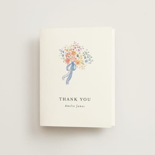 This is a summer bridal shower thank you cards with standard by Itsy Belle Studio called amelie printing on strathmore in standard