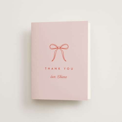 This is a resort bridal shower thank you cards with standard by Kelly Schmidt called celebrate printing on strathmore in standard
