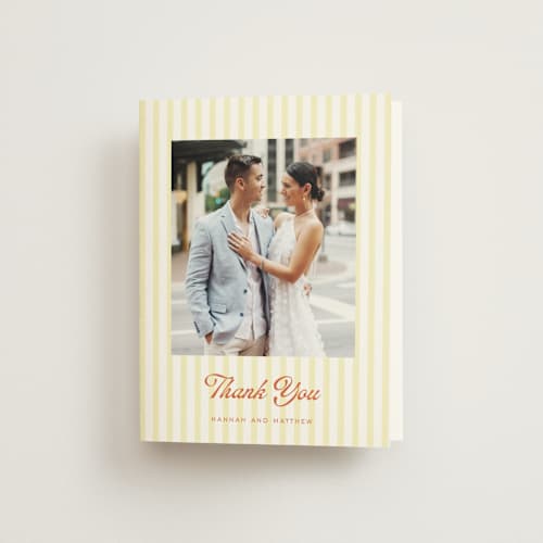 This is a citrus bridal shower thank you cards with standard by Ashlee Townsend called pickleball & prosecco printing on strathmore in standard