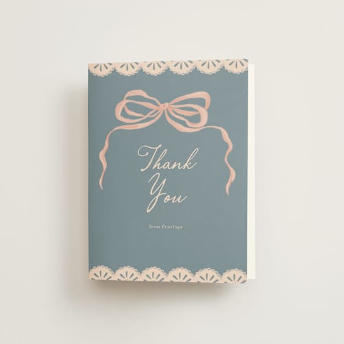 This is a juniper bridal shower thank you cards with standard by Vera Lim called little berry printing on strathmore in standard