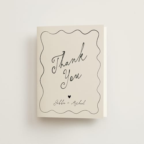 This is a vintage wedding thank you cards with standard by Kelly Watkins called felicity printing on strathmore in standard