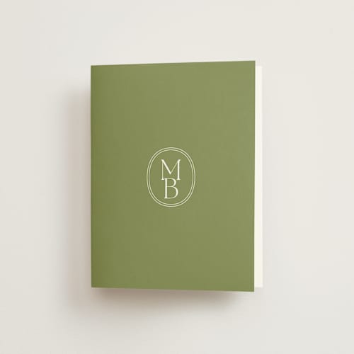 This is a moss wedding thank you cards with standard by Megan Davis called perriand printing on strathmore in standard