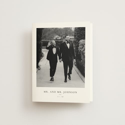 This is a ink wedding thank you cards with standard by Wildfield Paper Co called daisies printing on strathmore in standard