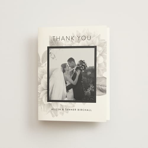 This is a shadow wedding thank you cards with standard by Jill Means called together forever printing on strathmore in standard
