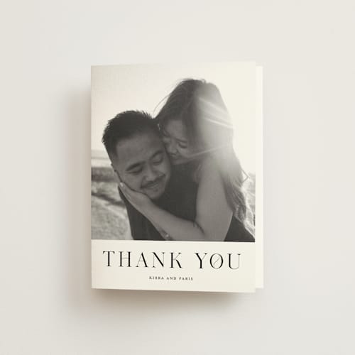 This is a tuxedo wedding thank you cards with standard by tuldok called embellished note printing on strathmore in standard
