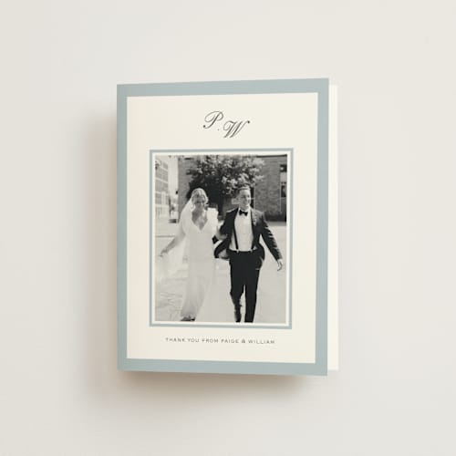 This is a sky wedding thank you cards with standard by Sara Hicks Malone called briland printing on strathmore in standard