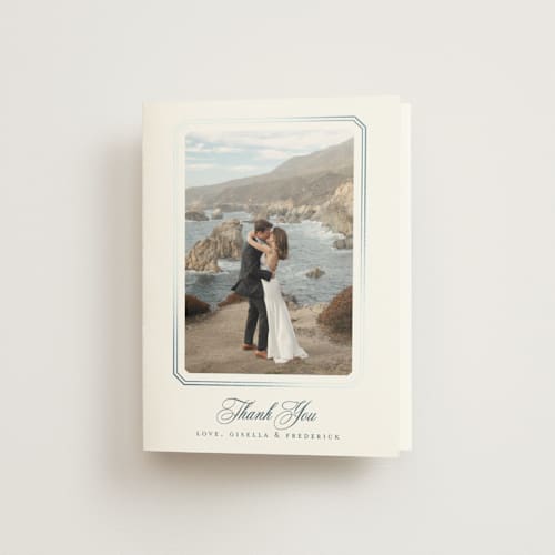 This is a pearl wedding thank you cards with foil pressed by chocomocacino called othellolagkage printing on strathmore in standard