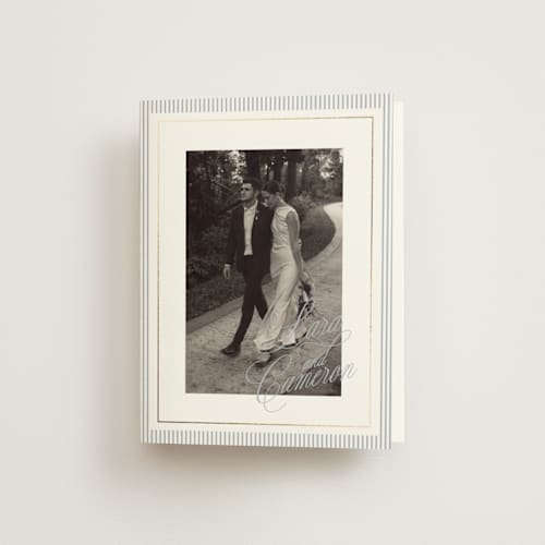 This is a coast wedding thank you cards with foil pressed by Kelly Schmidt called seashore printing on strathmore in standard