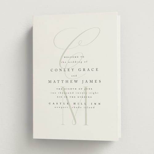 This is a sugar unique wedding programs with standard by Kristie Kern called conley printing on signature in folded