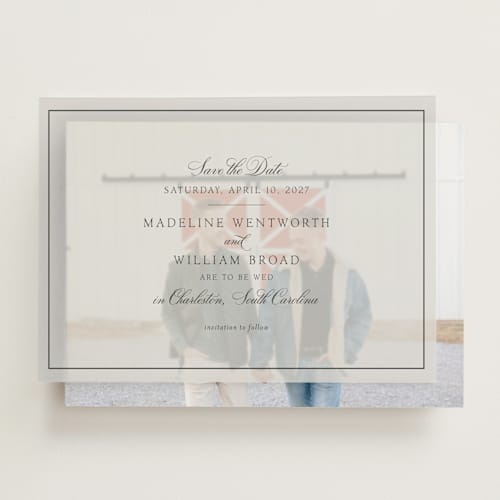 This is a black tie vellum overlays with standard by Megan Davis called wentworth printing on translucent vellum in overlay