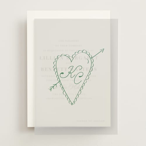 This is a avocado vellum overlays with standard by Helena Vitto called crazy little thing called love printing on translucent vellum in overlay