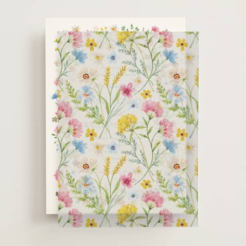 This is a garden vellum overlays with standard by Yaling Hou Suzuki called bright garden printing on translucent vellum in overlay
