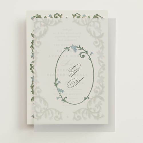 This is a bluebell vellum overlays with standard by Jen Owens called grandeur printing on translucent vellum in overlay