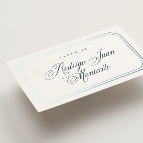 This is a pearl wedding place cards with foil pressed by chocomocacino called othellolagkage printing on signature in placecard