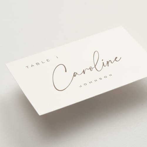 This is a chiffon wedding place cards with standard by Orasie called full photo printing on signature in placecard