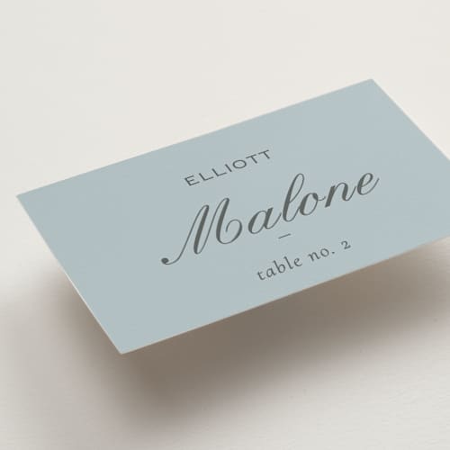 This is a sky wedding place cards with standard by Sara Hicks Malone called briland printing on signature in placecard