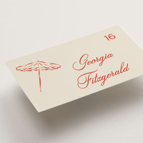 This is a lobster wedding place cards with standard by Jackie Crawford called kitty hawk printing on signature in placecard