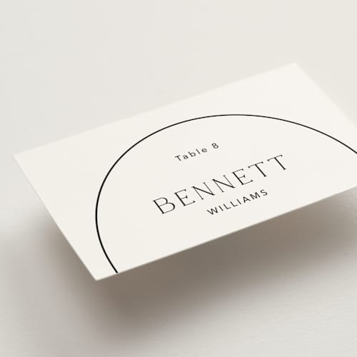 This is a opal wedding place cards with standard by Jennifer Postorino called picture perfect printing on signature in placecard