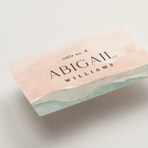 This is a northern wedding place cards with standard by Pixel and Hank called countryside printing on signature in placecard