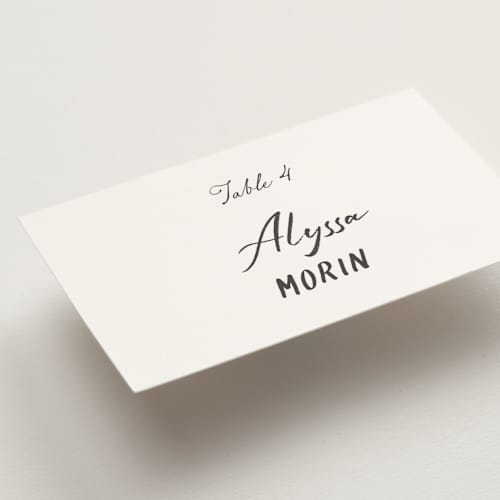 This is a cloudy wedding place cards with standard by Sherley Ferreira called southern soul printing on signature in placecard