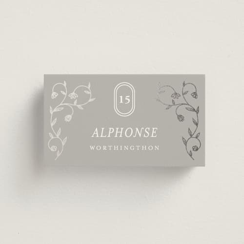 This is a moon wedding place cards with foil pressed by chocomocacino called cantuccini printing on signature in placecard