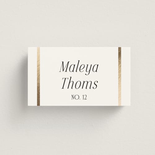This is a lace wedding place cards with foil pressed by Kaydi Bishop called magazine printing on signature in placecard