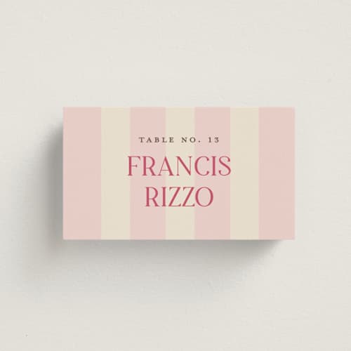 This is a strawberry wedding place cards with standard by Pixel and Hank called ambrosial printing on signature in placecard