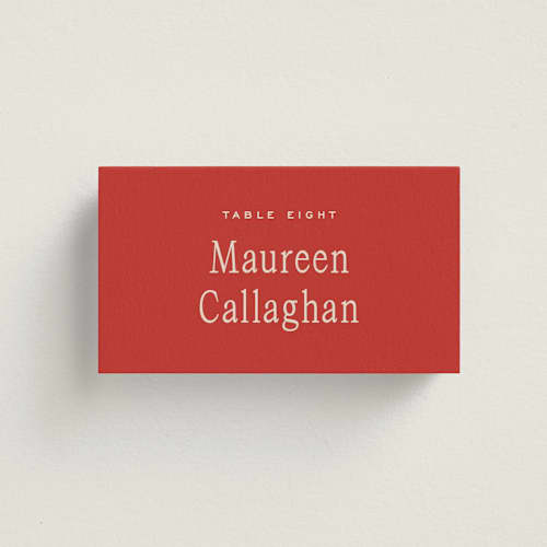 This is a cherry wedding place cards with standard by Ellen Schlegelmilch called cherry printing on signature in placecard