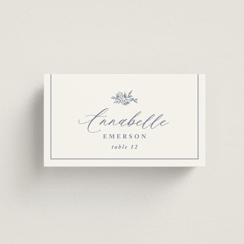 This is a twilight whisper wedding place cards with standard by Design Lotus called close to my heart printing on signature in placecard