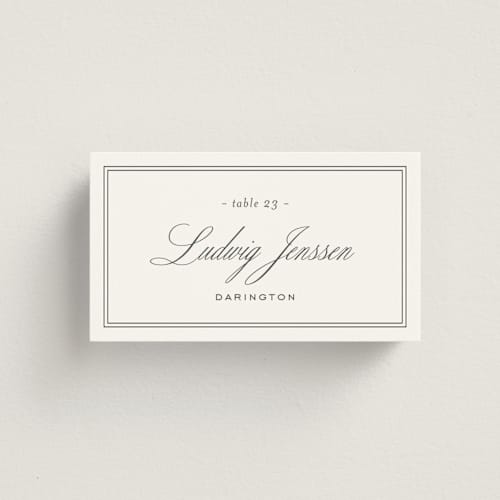This is a sugar wedding place cards with standard by chocomocacino called ris al’amande printing on signature in placecard