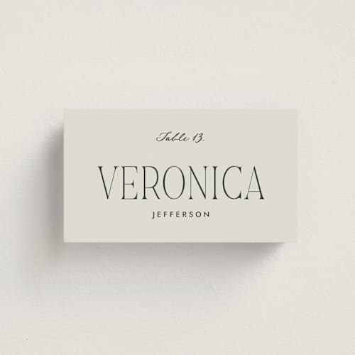 This is a forest wedding place cards with standard by Blustery August called hayes printing on signature in placecard