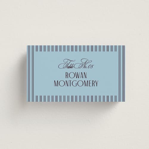 This is a plum wedding place cards with standard by Owl and Toad called sophisticate printing on signature in placecard