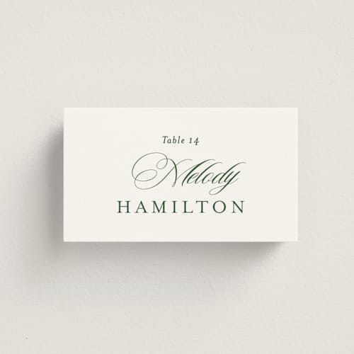 This is a sap wedding place cards with standard by Becky Nimoy called gates and pillars printing on signature in placecard