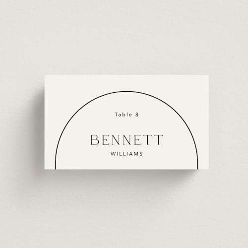 This is a opal wedding place cards with standard by Jennifer Postorino called picture perfect printing on signature in placecard