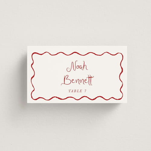 This is a wine wedding place cards with standard by Cass Loh called quirky fun printing on signature in placecard