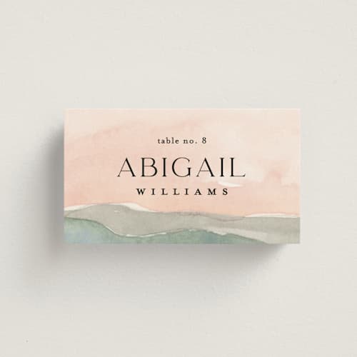 This is a northern wedding place cards with standard by Pixel and Hank called countryside printing on signature in placecard