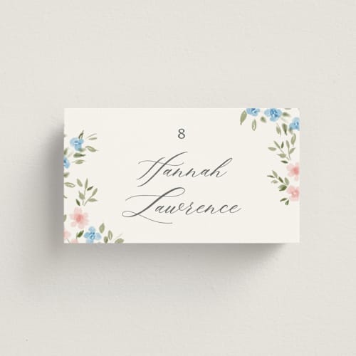This is a spring wedding place cards with standard by Petra Kern called disney's once upon in a dream printing on signature in placecard