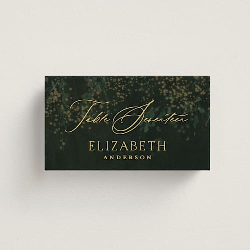This is a mystic wedding place cards with standard by Phrosné Barwood called new orleans from disney's princess and the frog printing on signature in placecard