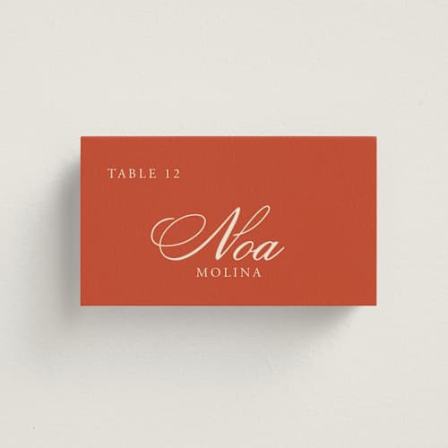 This is a cherry wedding place cards with standard by Ani Somi called borders printing on signature in placecard