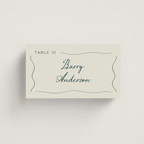 This is a sage wedding place cards with standard by Leah Bisch called pair of calla lilies printing on signature in placecard