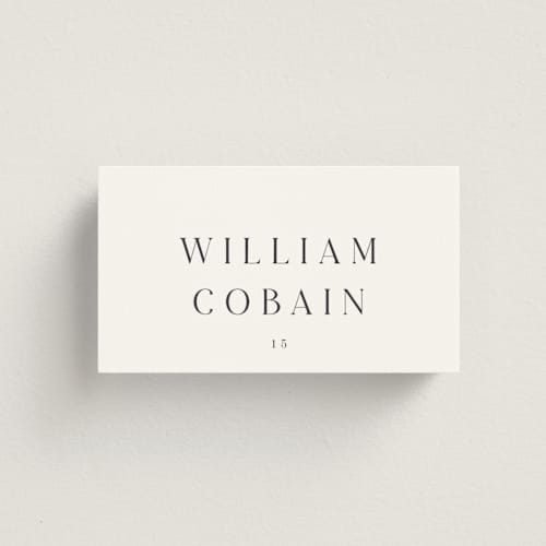 This is a pearl wedding place cards with standard by Baumbirdy called floral stamp printing on signature in placecard