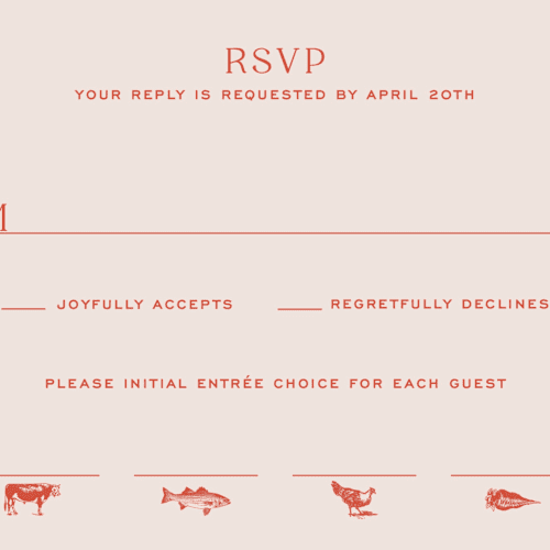 This is a verona sunset rsvp postcards with standard by Megan Davis called racquet printing on signature in postcard
