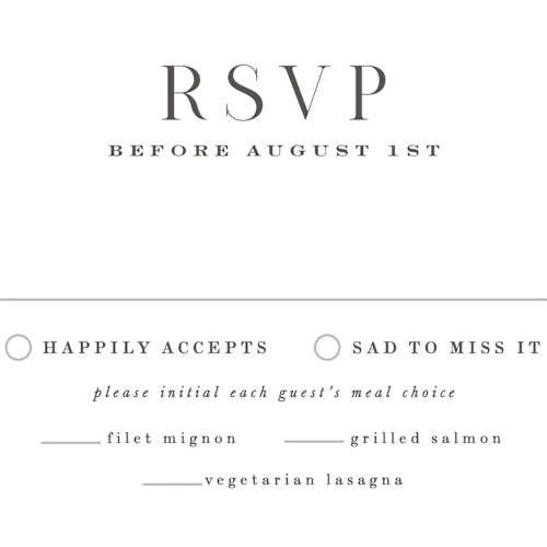 This is a snow rsvp postcards with standard by Hooray Creative called everly printing on signature in postcard