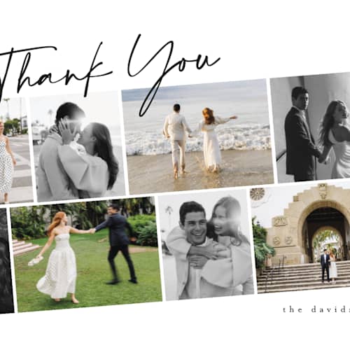 This is a snow thank you postcards with standard by Iveta Angelova called highlights printing on signature in postcard